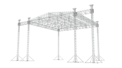 45 x 45 Ladder roof with PA wings